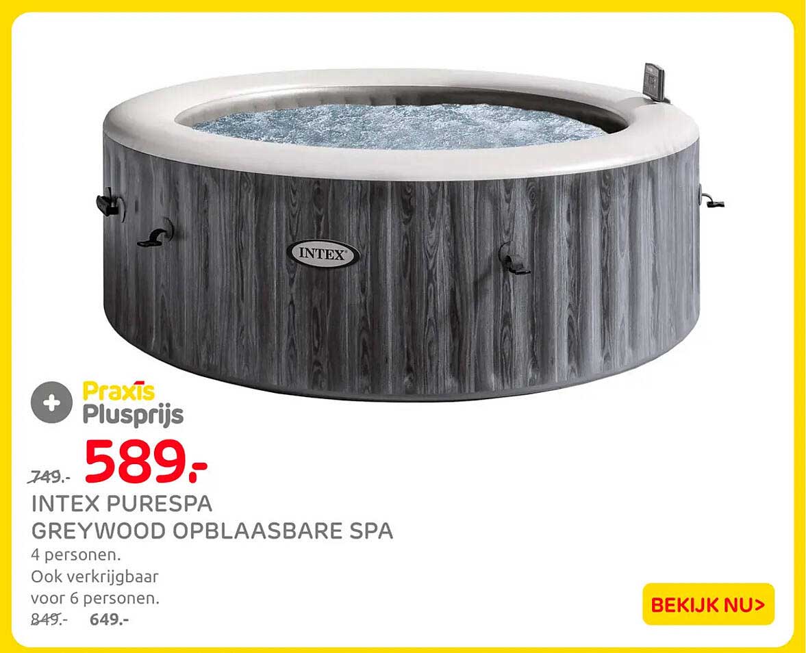 INTEX PURESPA GREYWOOD OPBLAASBARE SPA