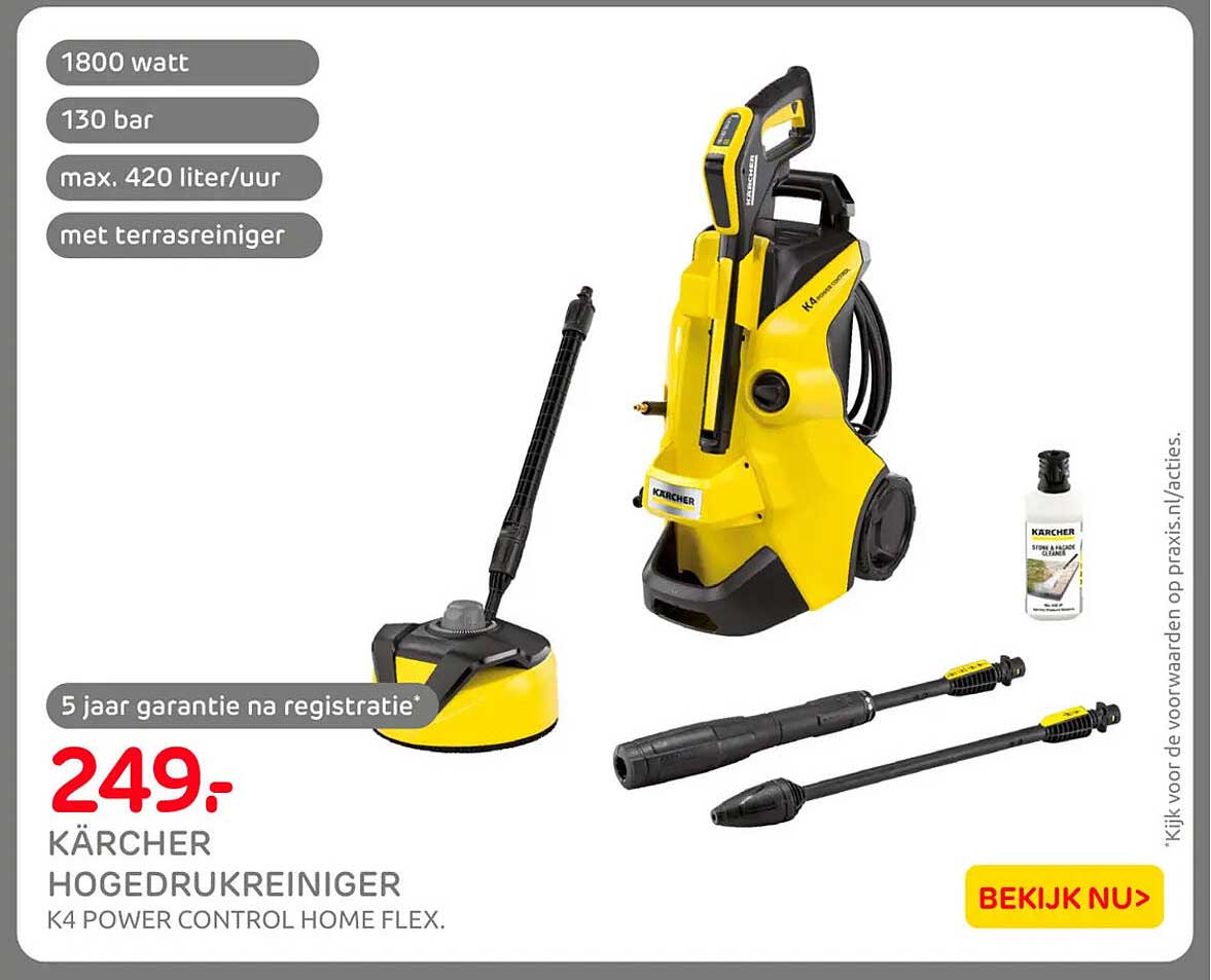 KÄRCHER HOGEDRUKREINIGER K4 POWER CONTROL HOME FLEX.