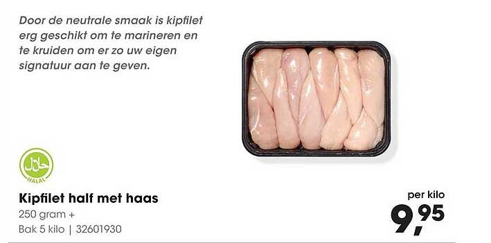 Kipfilet half met haas