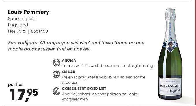 Louis Pommery Sparkling brut Engeland