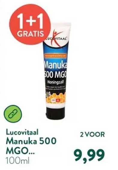 Lucovitaal Manuka 500 MGO... 100ml 1+1 GRATIS