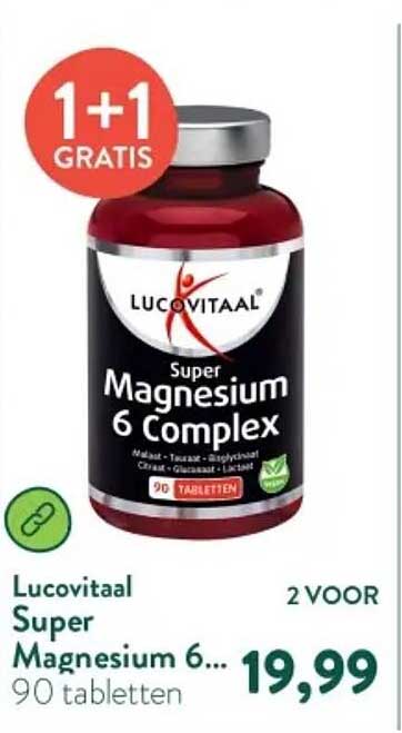 Lucovitaal Super Magnesium 6 Complex 90 tabletten 1+1 GRATIS