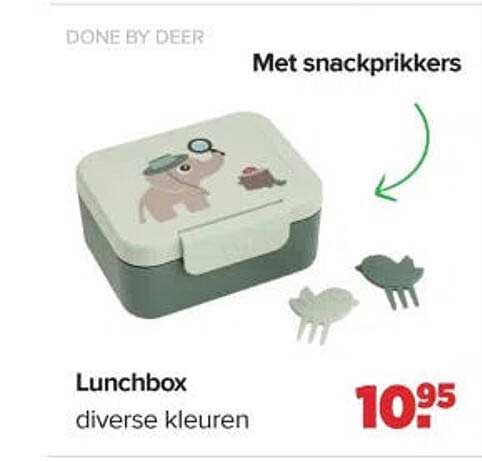 Met snackprikkers Lunchbox diverse kleuren