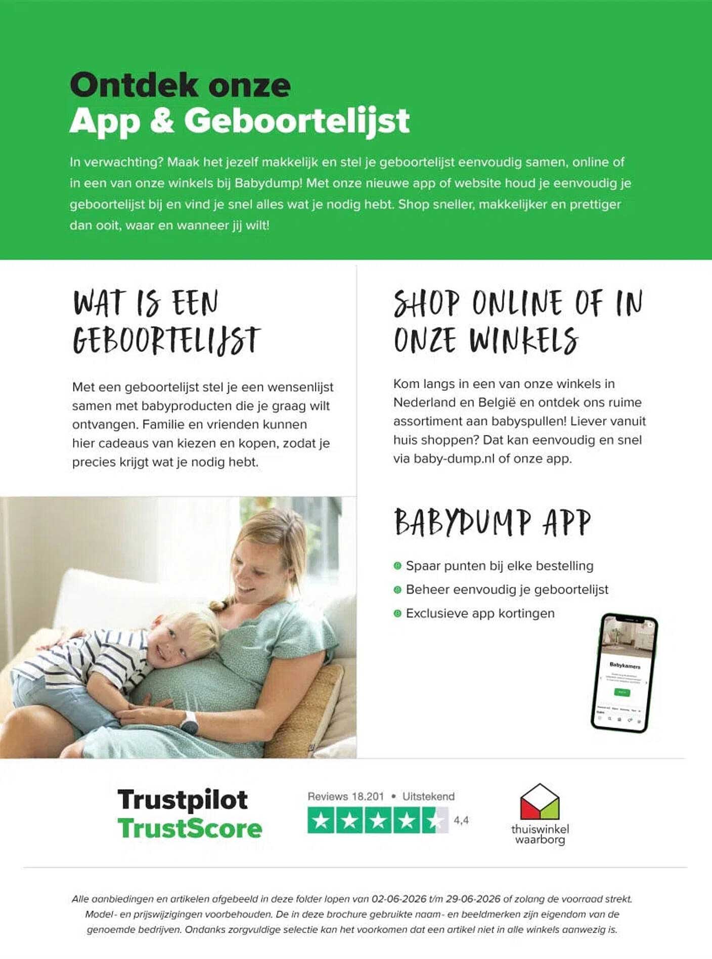 Ontdek onze App & Geboortelijst