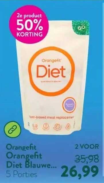 Orangefit Diet Blauwe... 5 Porties 2e product 50% KORTING