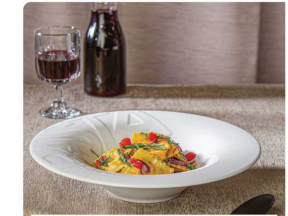 Pasta met zalm en groenten