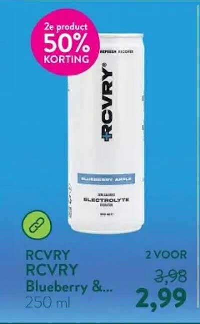 RCVRY Blueberry &... 250 ml 2e product 50% KORTING