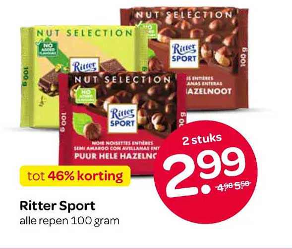 Ritter Sport alle repen 100 gram