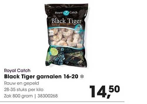 Royal Catch Black Tiger garnalen 16-20