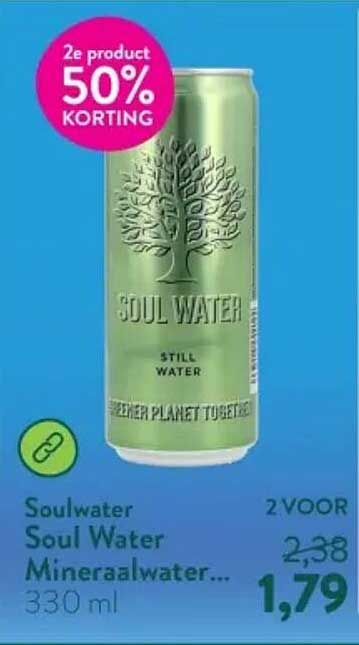 Soulwater Soul Water Mineraalwater... 330 ml 2e product 50% KORTING