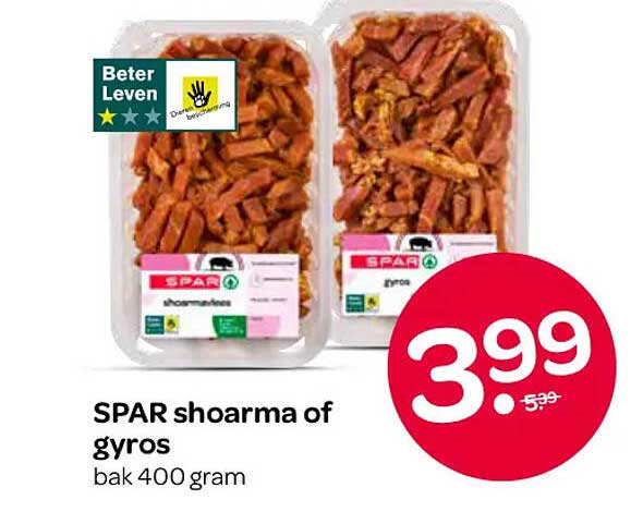 SPAR shoarma of gyros bak 400 gram