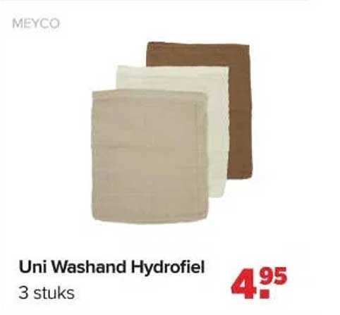 Uni Washand Hydrofiel 3 stuks