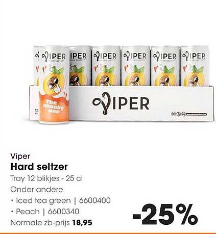 Viper Hard seltzer -25%