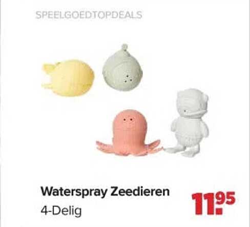 Waterspray Zeedieren 4-Delig