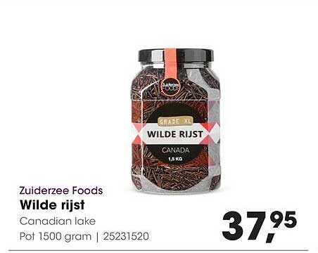 Zuiderzee Foods Wilde rijst Canadian lake Pot 1500 gram | 25231520