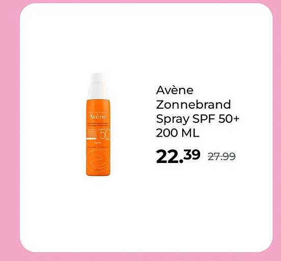 Avène Zonnebrand Spray SPF 50+ 200 ML