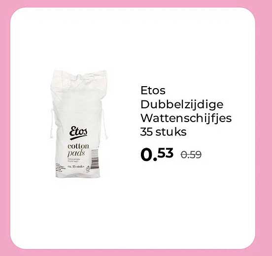 Etos Dubbelzijdige Wattenschijfjes 35 stuks