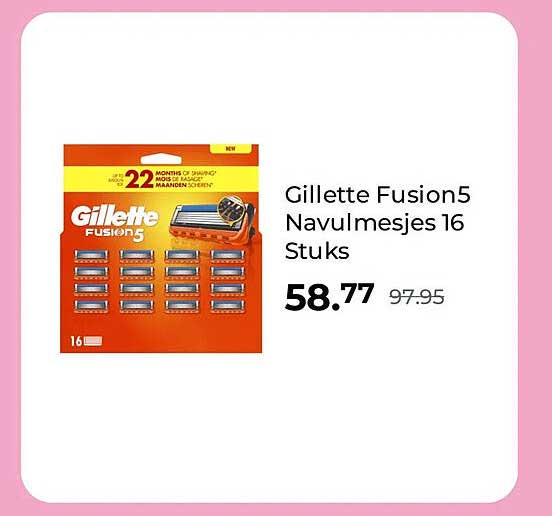 Gillette Fusion5 Navulmesjes 16 Stuks