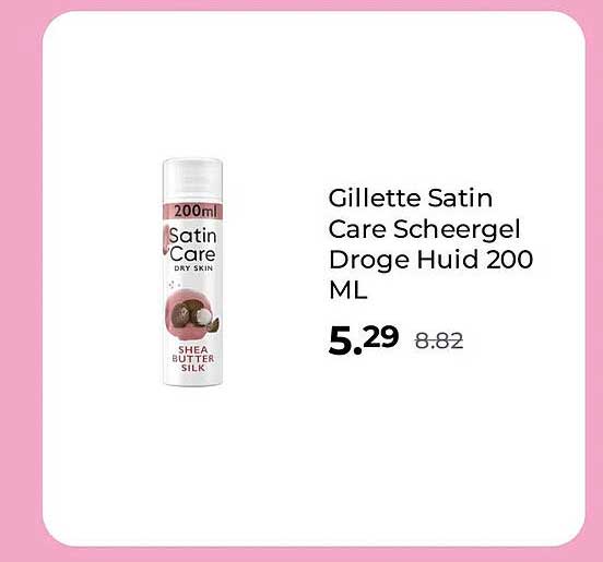 Gillette Satin Care Scheergel Droge Huid 200 ML