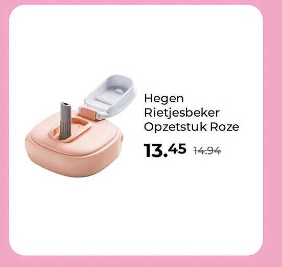 Hegen Rietjesbeker Opzetstuk Roze