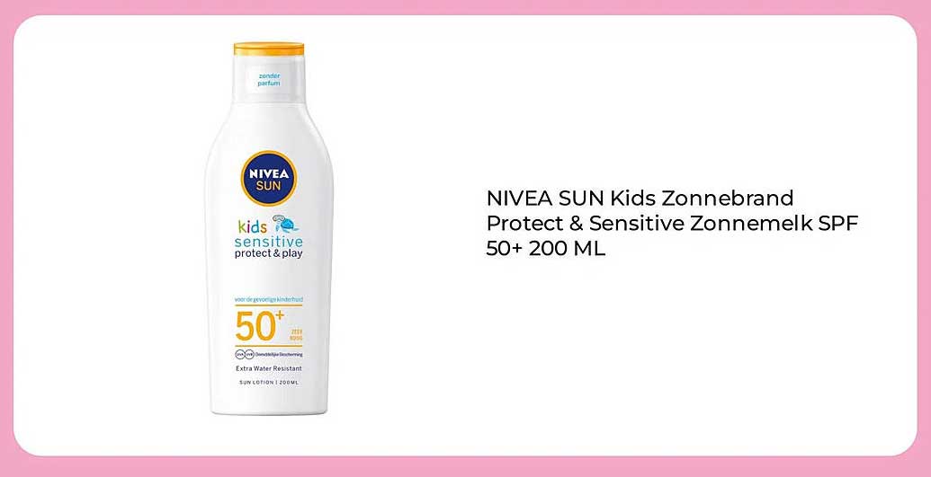 NIVEA SUN Kids Zonnebrand Protect & Sensitive Zonne melk SPF 50+ 200 ML