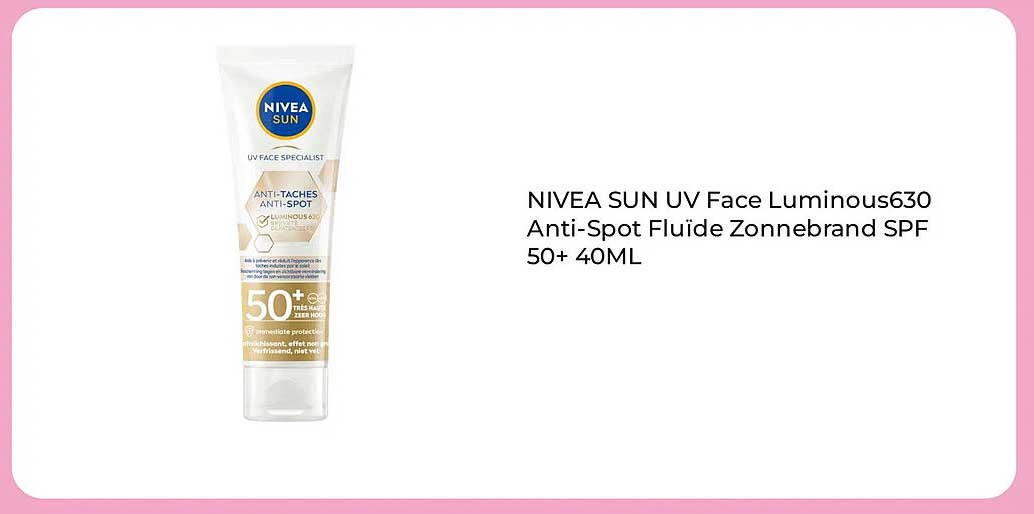 NIVEA SUN UV Face Luminous630 Anti-Spot Fluïde Zonnebrand SPF 50+ 40ML