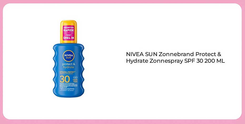 NIVEA SUN Zonnebrand Protect & Hydrate Zonnespray SPF 30 200 ML