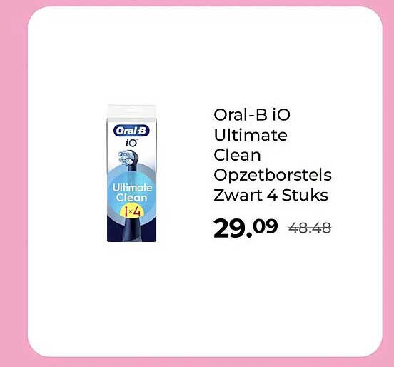 Oral-B iO Ultimate Clean Opzetborstels Zwart 4 Stuks