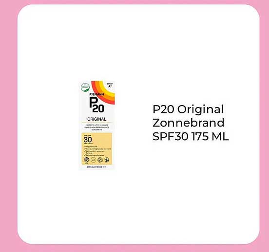 P20 Original Zonnebrand SPF30 175 ML