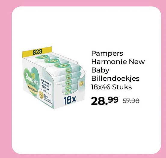 Pampers Harmonie New Baby Billendoekjes 18x46 Stuks