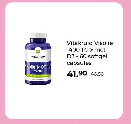 Vitakruid Visolie 1400 TG® met D3 - 60 softgel capsules