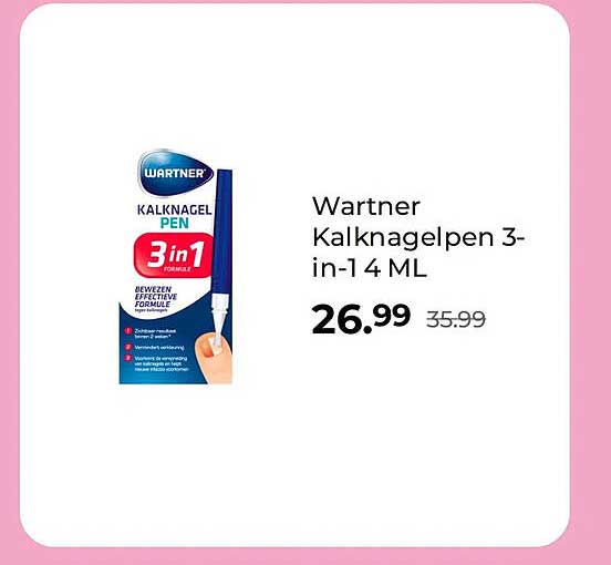 Wartner Kalknagelpen 3-in-1 4 ML