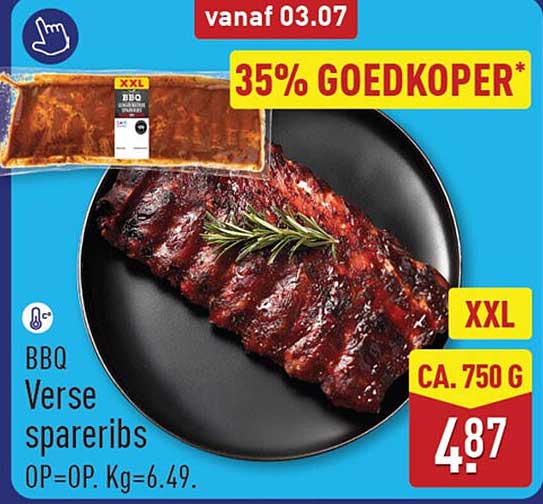 BBQ Verse spareribs XXL 35% GOEDKOPER*