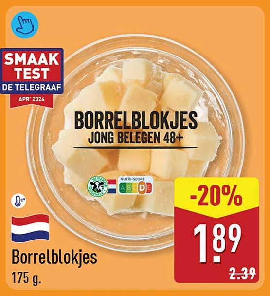 Borrelblokjes jong belegen 48+ -20%