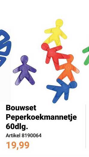Bouwset Peperkoekmannetje 60dlg.