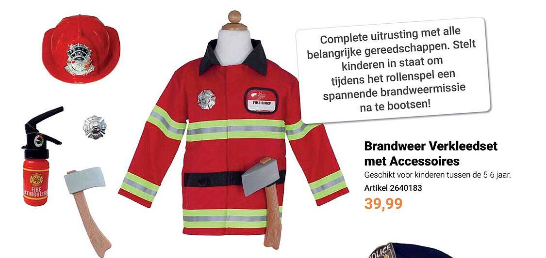 Brandweer Verkleedset met Accessoires