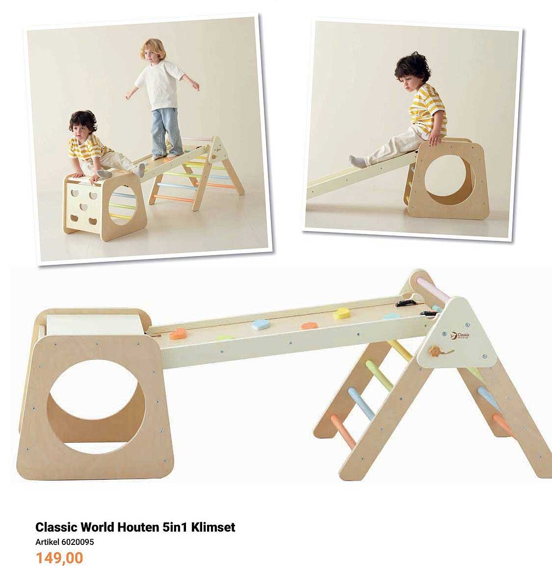 Classic World Houten 5in1 Klimset