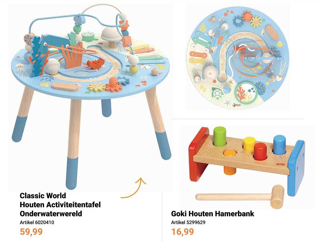 Classic World Houten Activiteitentafel Onderwaterwereld