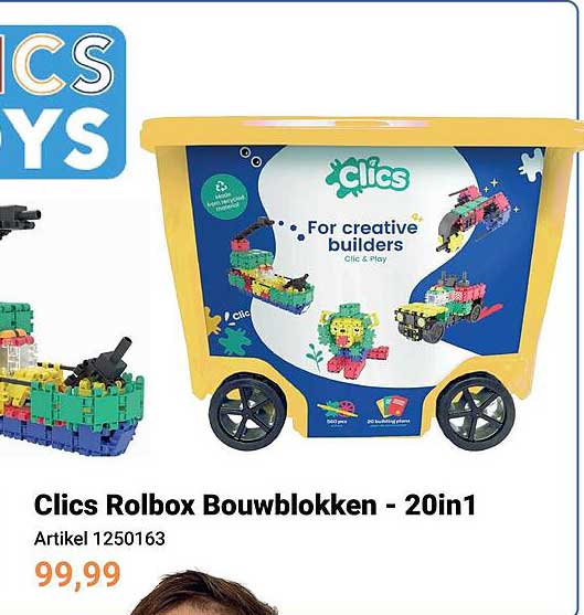 Clics Rolbox Bouwblokken - 20in1