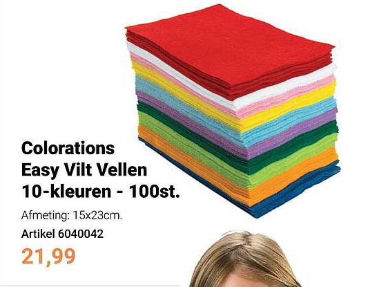 Colorations Easy Vilt Vellen 10-kleuren - 100st.