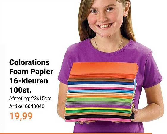 Colorations Foam Papier 16-kleuren 100st.