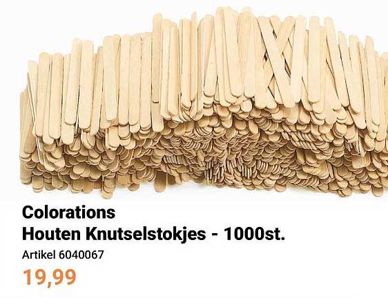 Colorations Houten Knutselstokjes - 1000st.