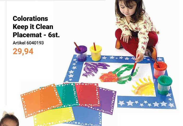 Colorations Keep it Clean Placemat - 6st.