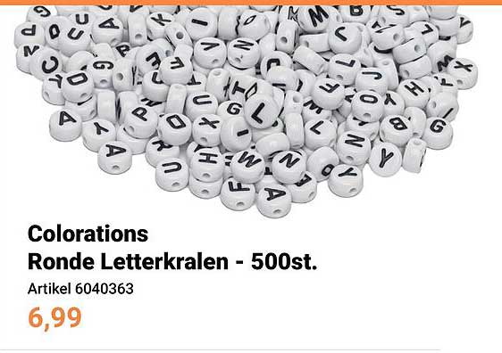 Colorations Ronde Letterkralen - 500st.