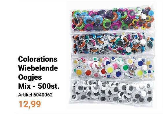 Colorations Wiebelende Oogjes Mix - 500st.