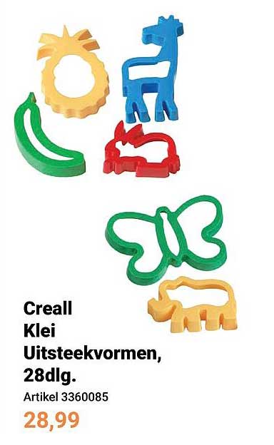 Creall Klei Uitsteekvormen, 28dlg.