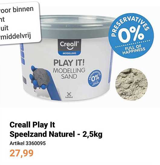 Creall Play It Speelzand Naturel - 2,5kg