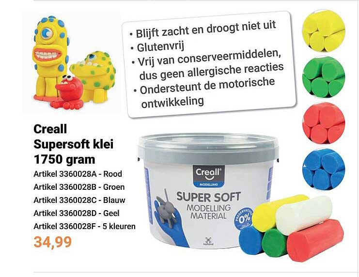 Creall Supersoft klei 1750 gram