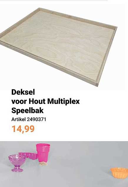 Deksel voor Hout Multiplex Speelbak
