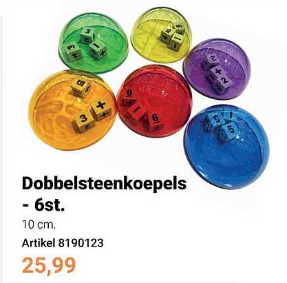 Dobbelsteenkoepels - 6st.
